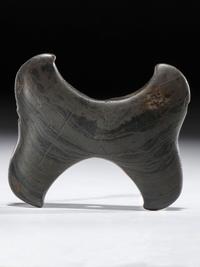 A Banded Slate Double Crescent Bannerstone