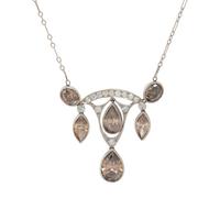 BROWN DIAMOND AND DIAMOND NECKLACE