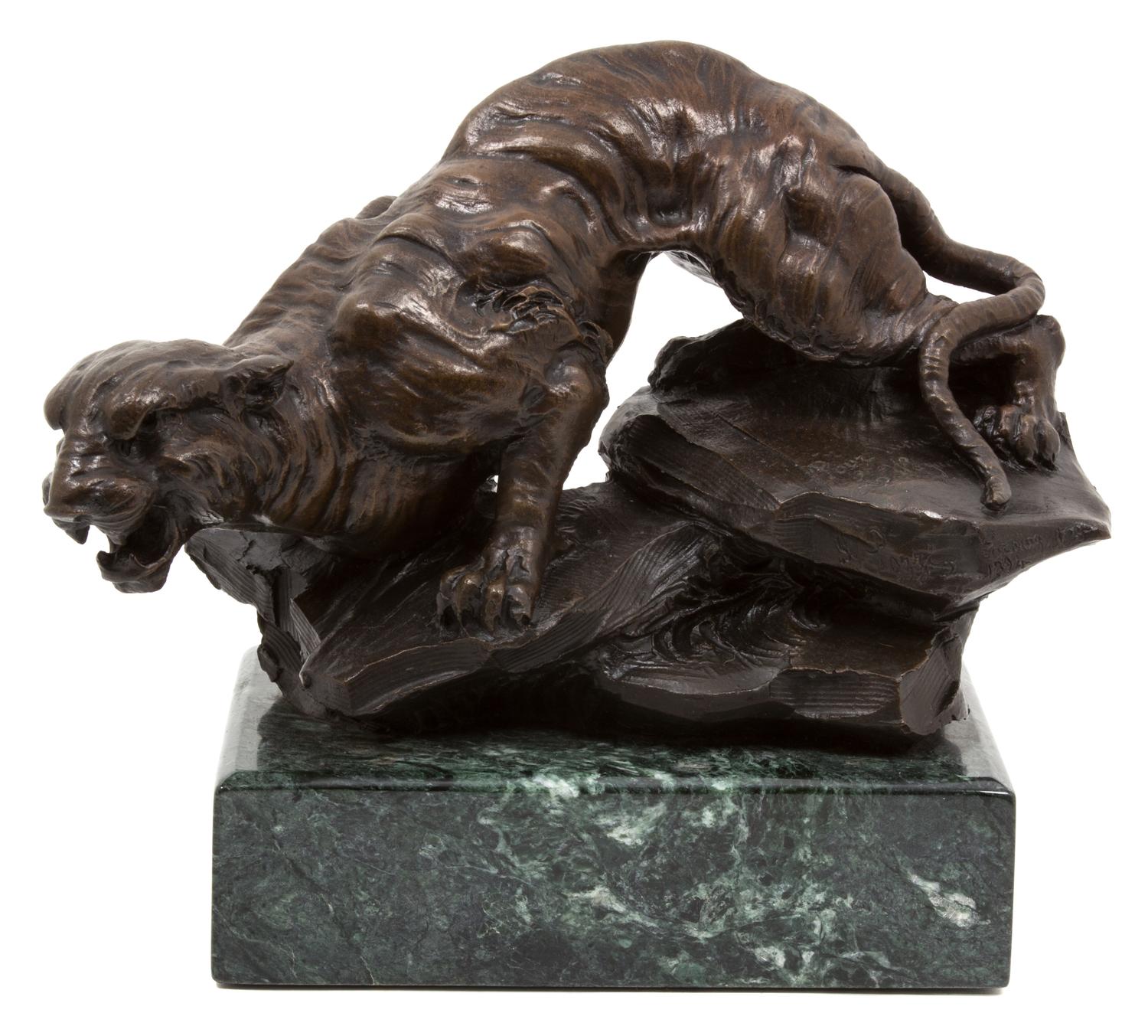 L. Pizzo, (19th Century), Crouching Tiger 1864