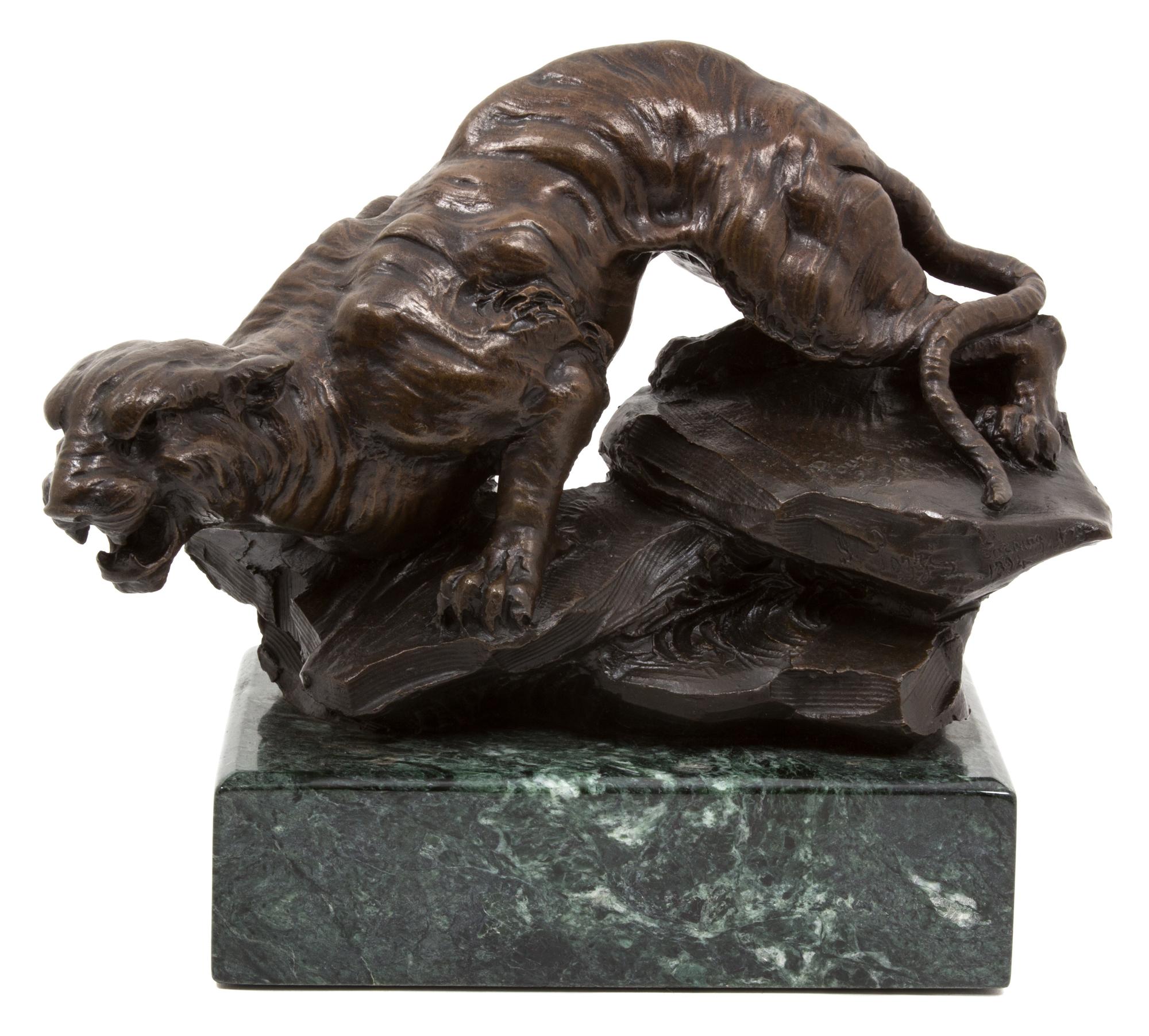 L. Pizzo, (19th Century), Crouching Tiger 1864