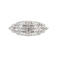 ART DECO, DIAMOND DOUBLE CLIP/BROOCH