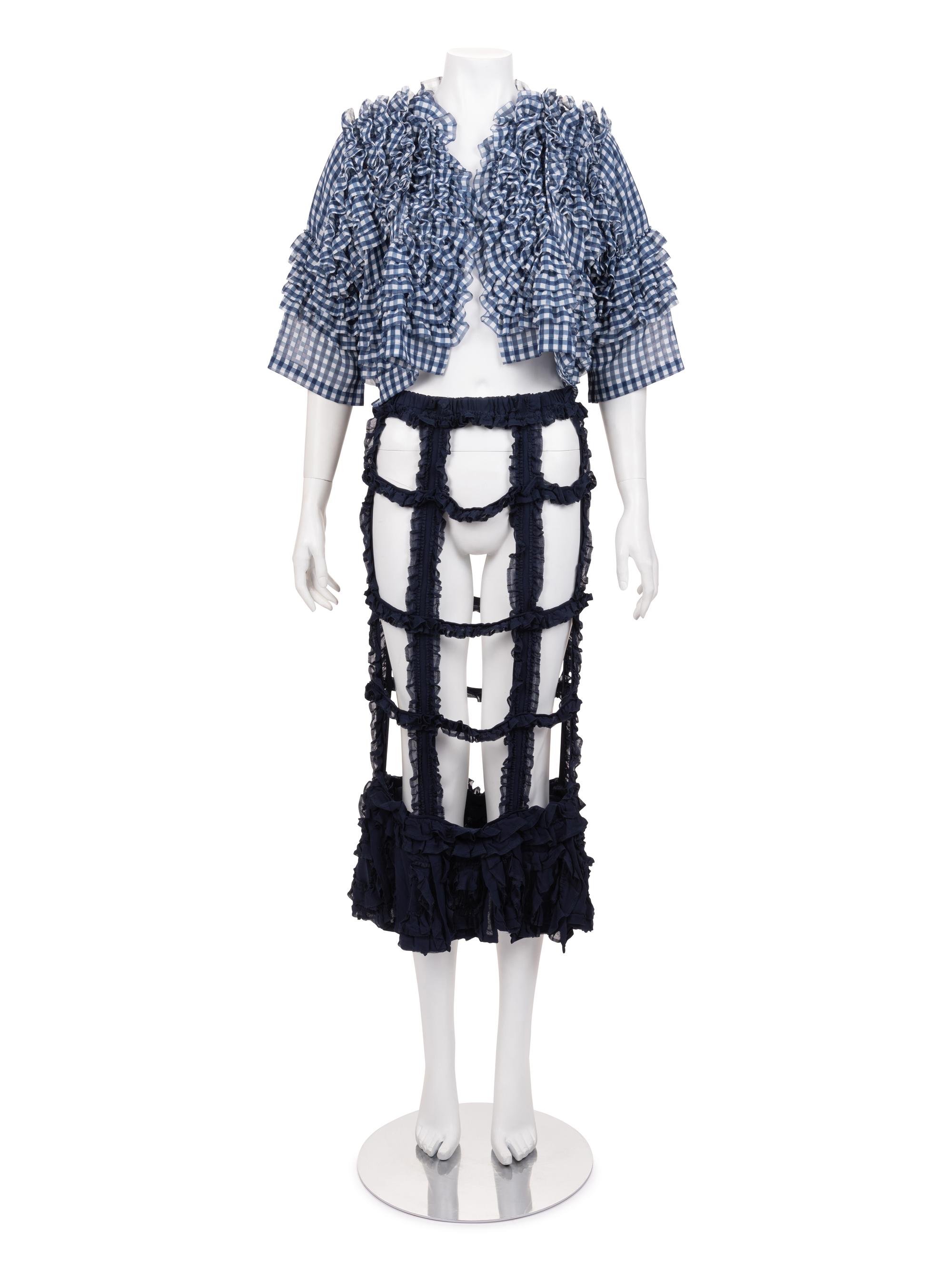 Comme des Garçons Gingham Jacket and Ruffled Skirt, Spring 2008