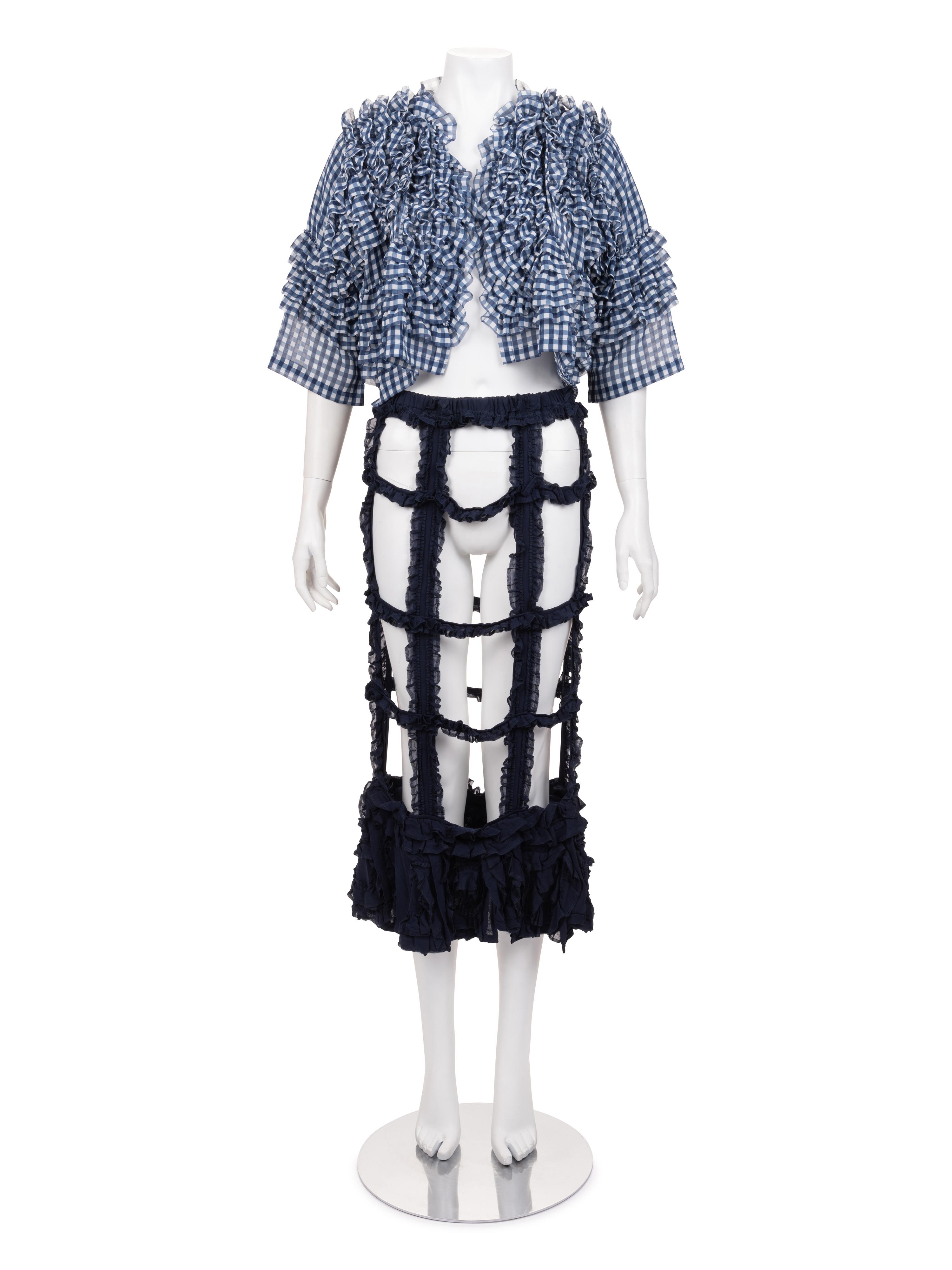 Comme des Garçons Gingham Jacket and Ruffled Skirt, Spring 2008