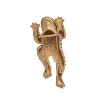 KIESELSTEIN-CORD, YELLOW GOLD TOAD BROOCH