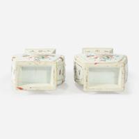 A Pair of Chinese Export Porcelain Famille Rose Covered Vases