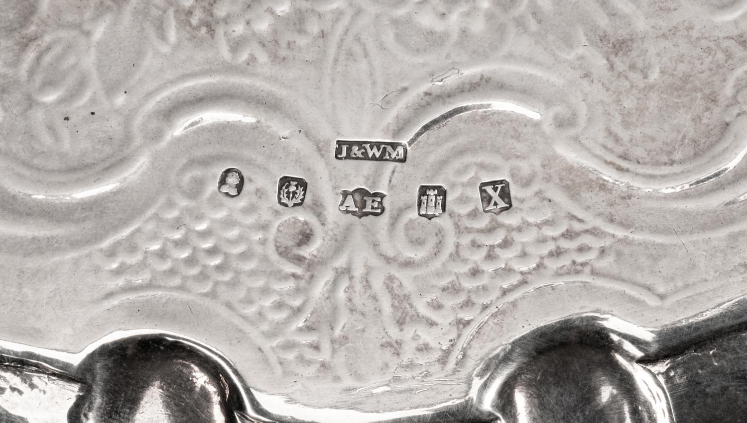 A Pair of George IV Scottish Silver Trays — James & William Marshall, Edinburgh, 1829