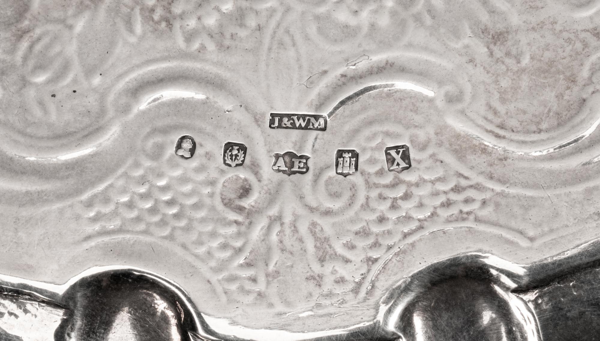 A Pair of George IV Scottish Silver Trays — James & William Marshall, Edinburgh, 1829