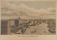 (CHICAGO) VARIN, RAOUL. A group of four original color aquatints, depicting various views of Chicago, various dates. Framed.