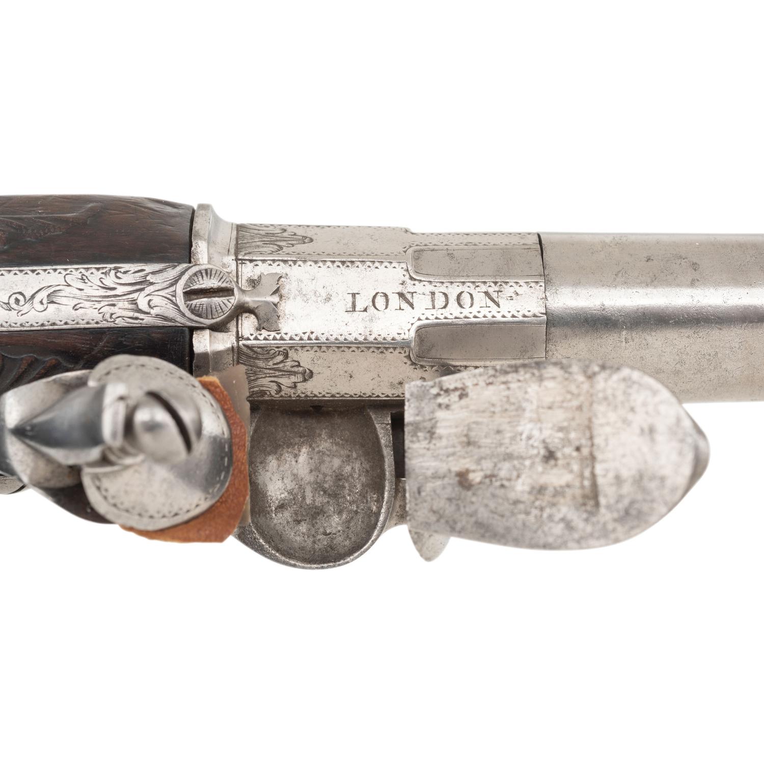 Pair of Queen Anne Flintlock Pistols by Freeman in Reconfigured Modern Case