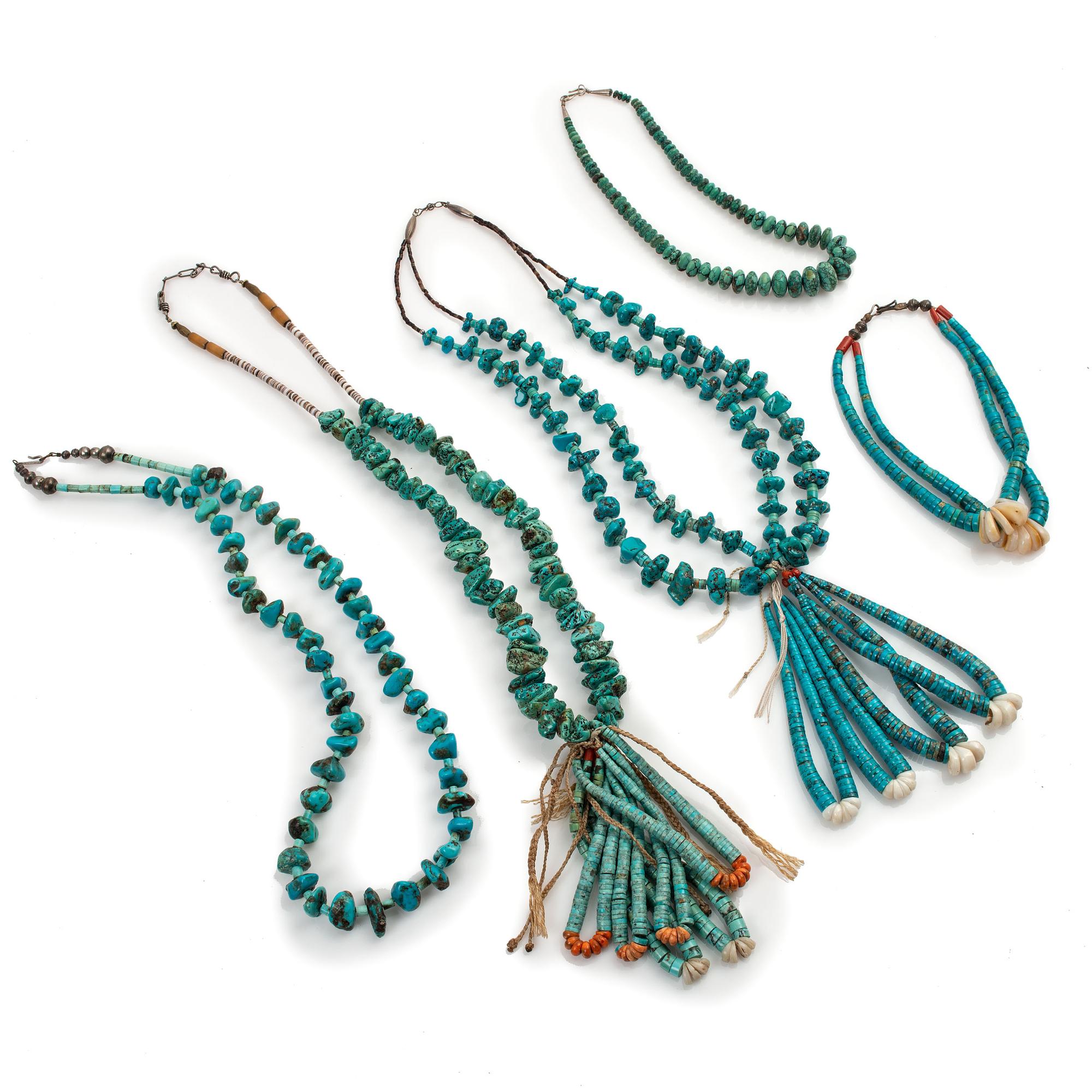 Pueblo-Style Turquoise Nugget Necklaces