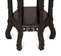 A Chinese Carved Hardwood Pedestal