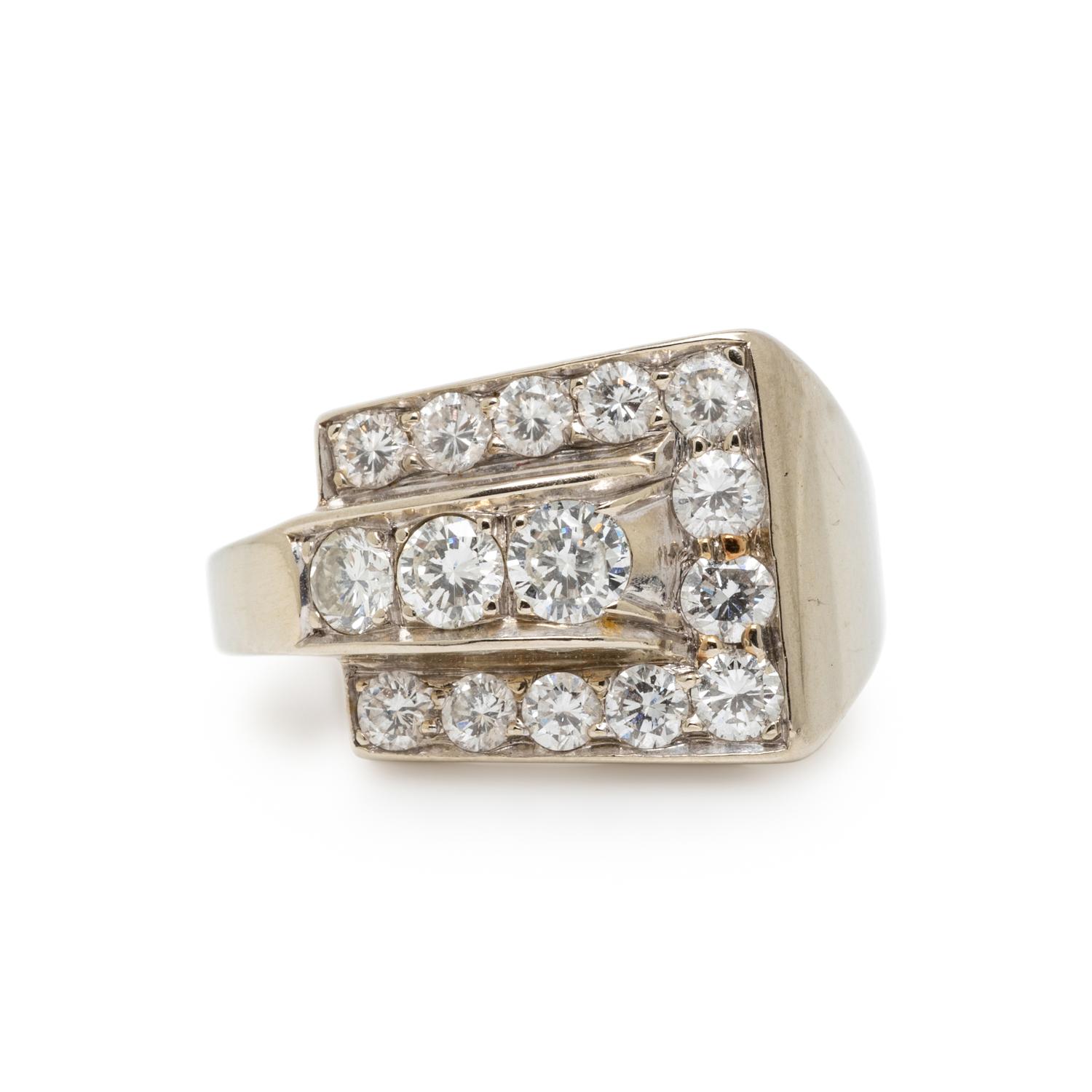 DIAMOND BUCKLE RING