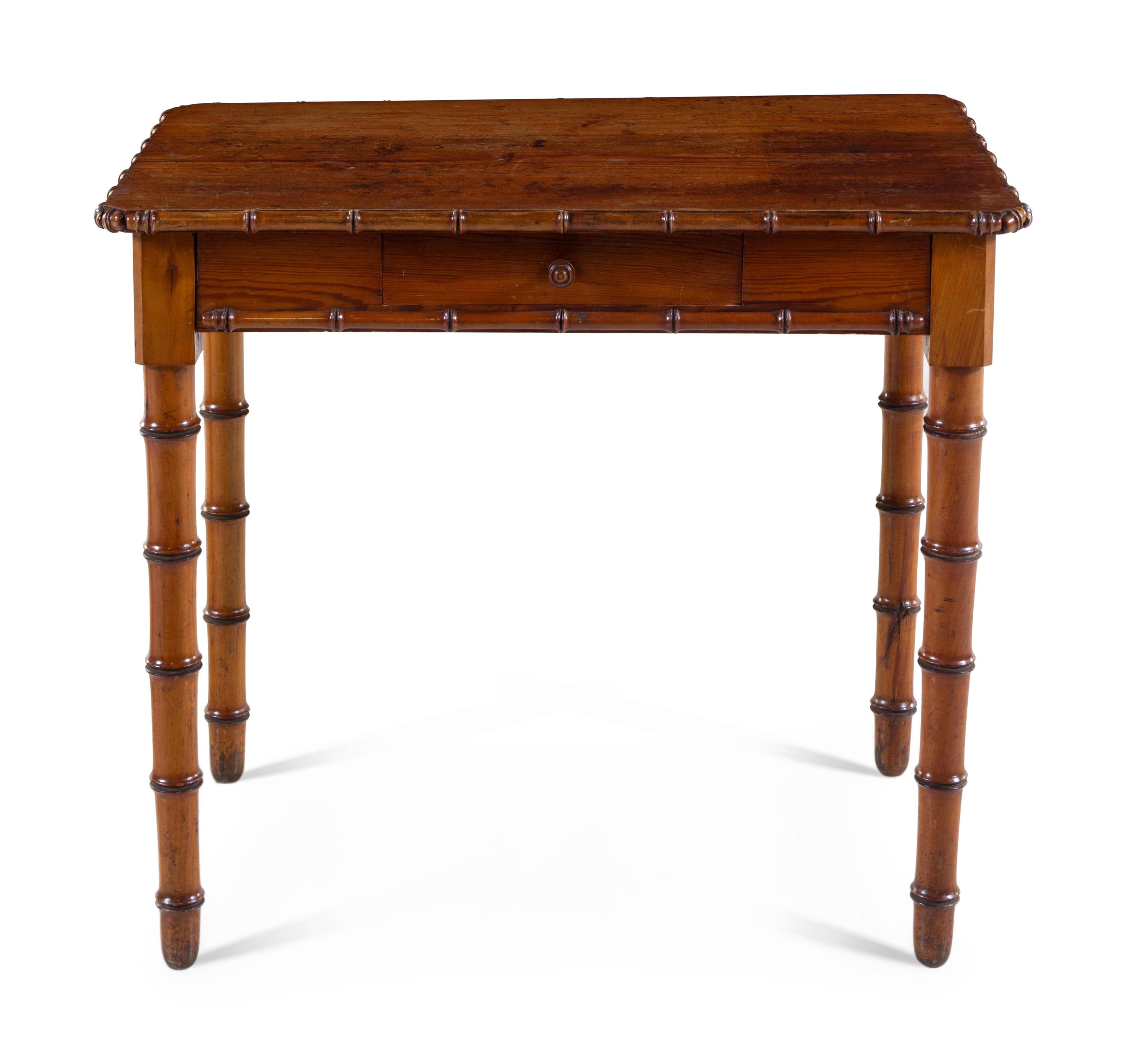 An English Simulated Bamboo Dressing Table