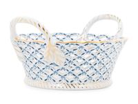 A Continental Porcelain Basket