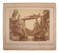 [TRANSPORTATION]. 4 photographs, incl. railroad and steamship views.