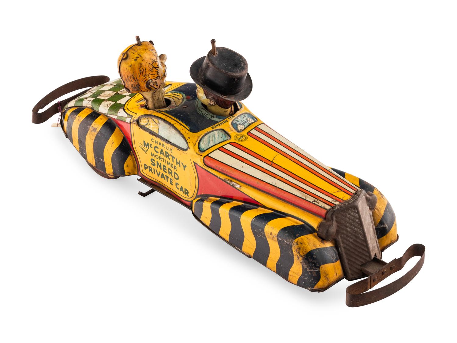 A Marx Charlie McCarthy and Mortimer Snerd Private Car Toy