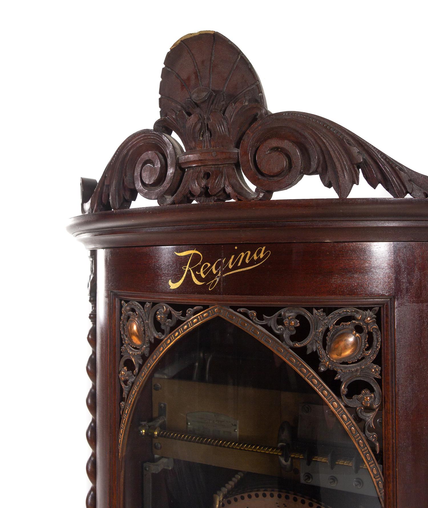 A Regina 35 Upright Disc Music Box