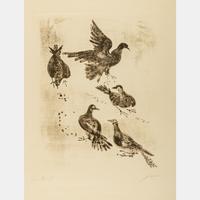 The Pigeons , 1955 and Bestiare , 1956 (a pair of works)