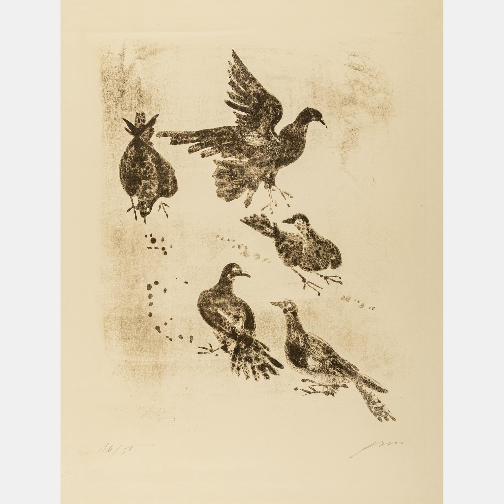 The Pigeons , 1955 and Bestiare , 1956 (a pair of works)