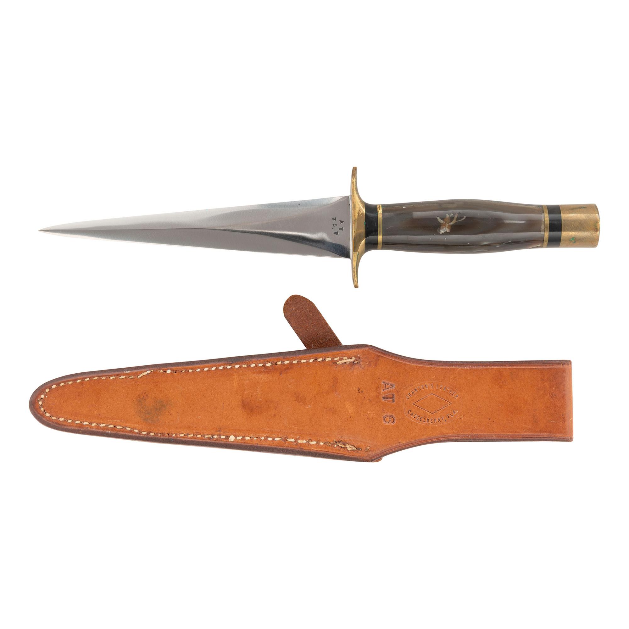 Vintage Ralph Bone Arkansas Toothpick AT in Sheath