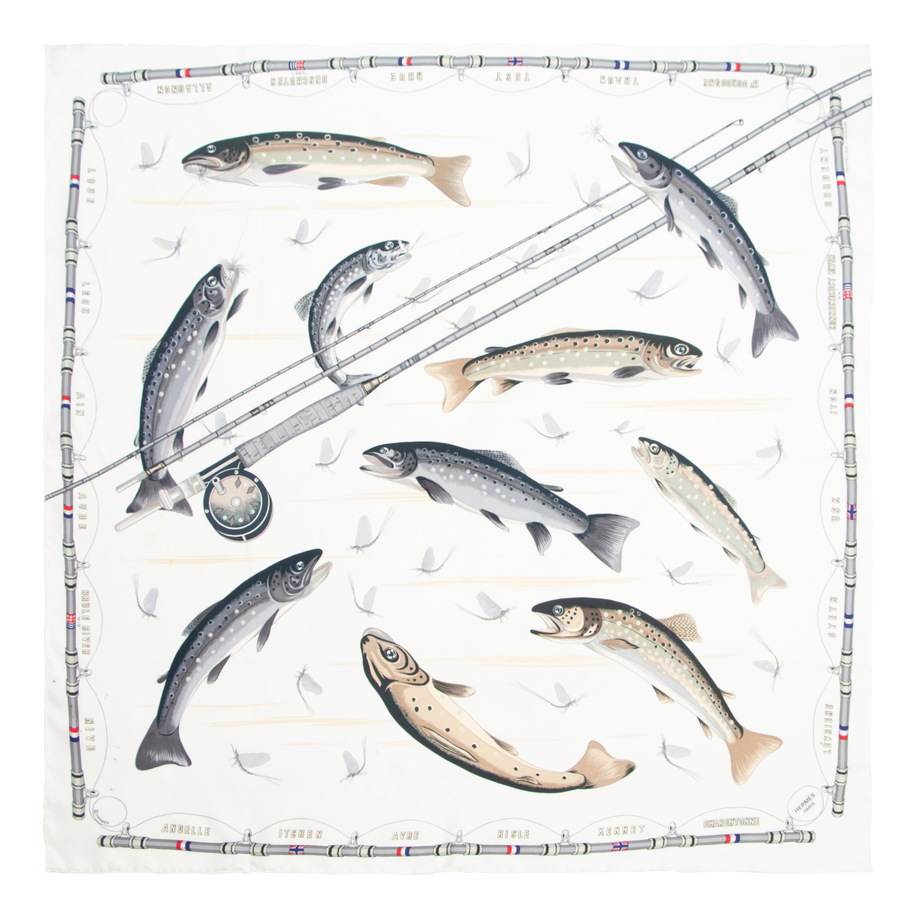 Three Hermès 90cm Silk Scarves