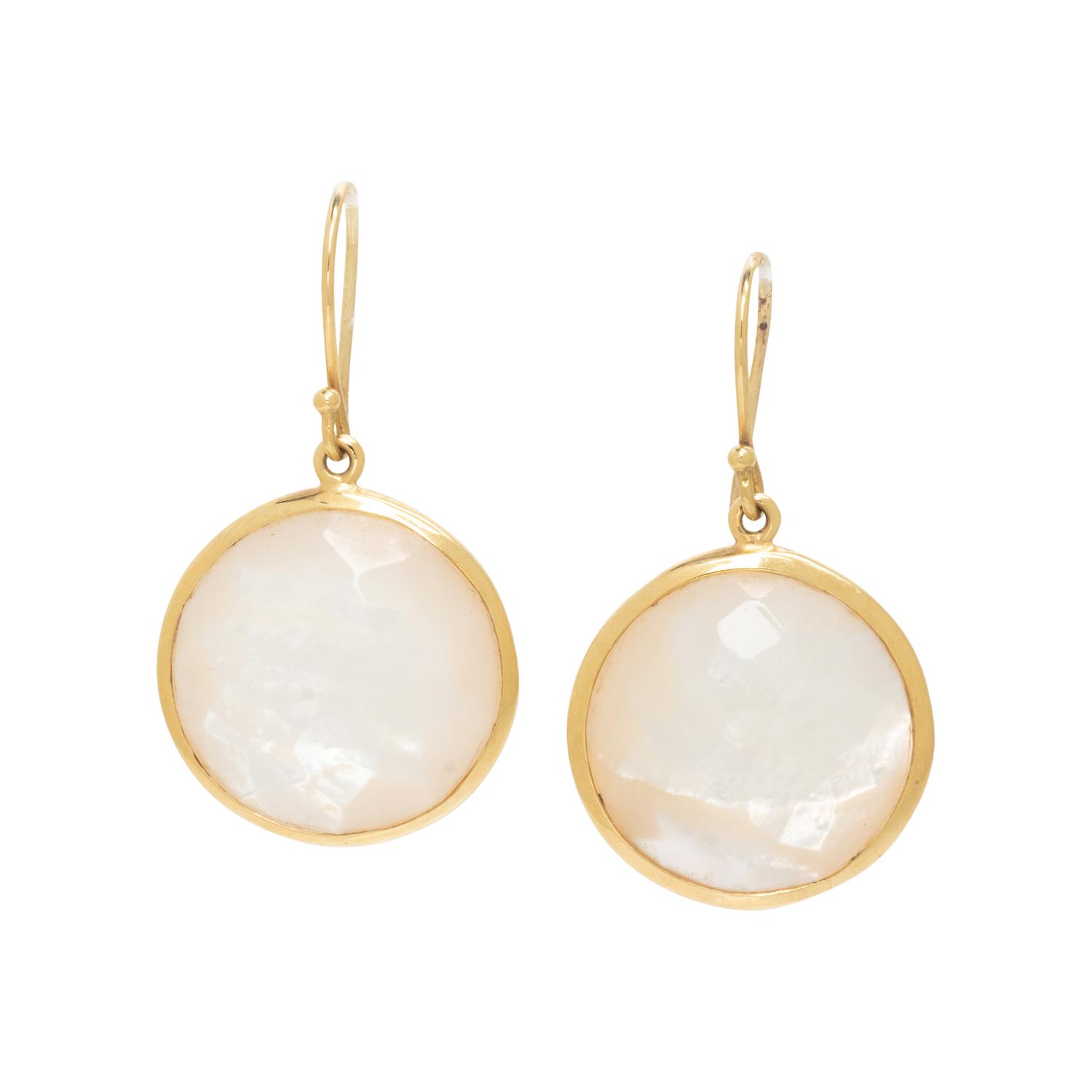 IPPOLITA, YELLOW GOLD AND MOTHER-OF-PEARL EARRINGS