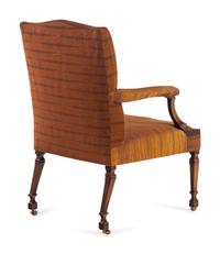 A George III Mahogany Library Chair