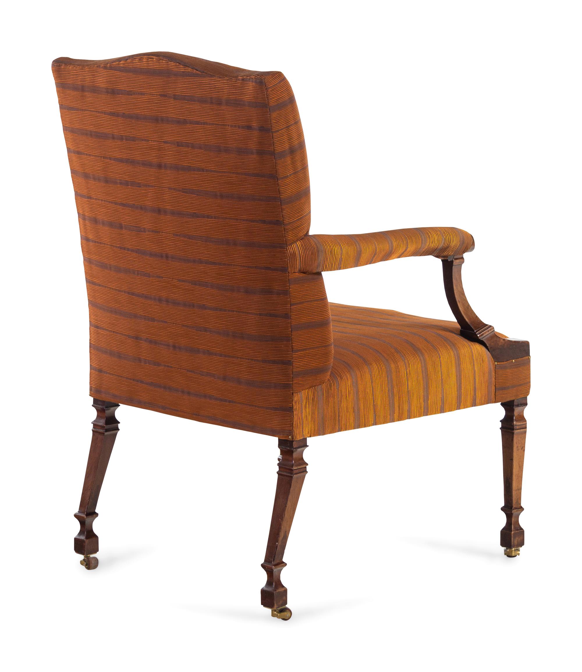 A George III Mahogany Library Chair
