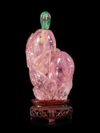 A Carved Tourmaline Snuff Bottle
