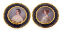 Two German Porcelain Cabinet Plates Diameter 9 1/2 inches. — FRANZ XAVER THALLMAIER