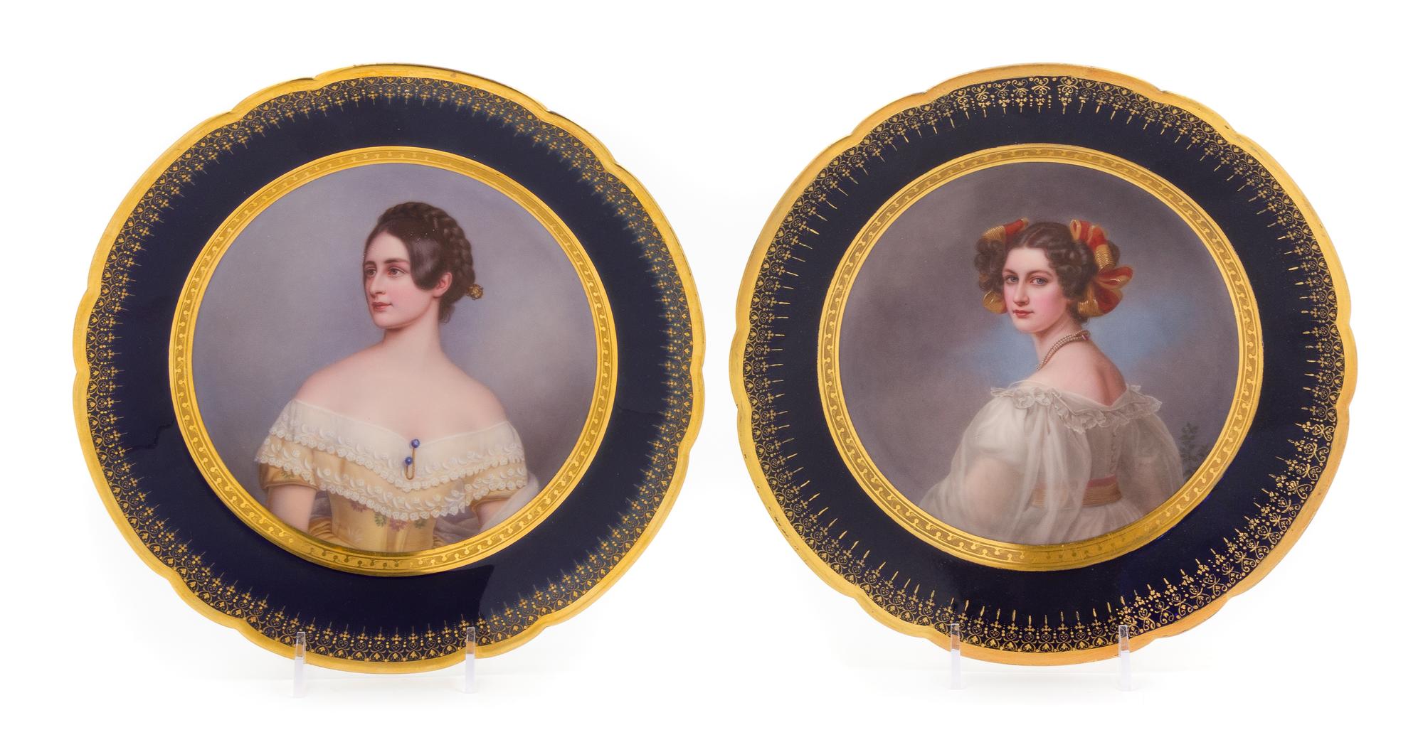 Two German Porcelain Cabinet Plates Diameter 9 1/2 inches. — FRANZ XAVER THALLMAIER