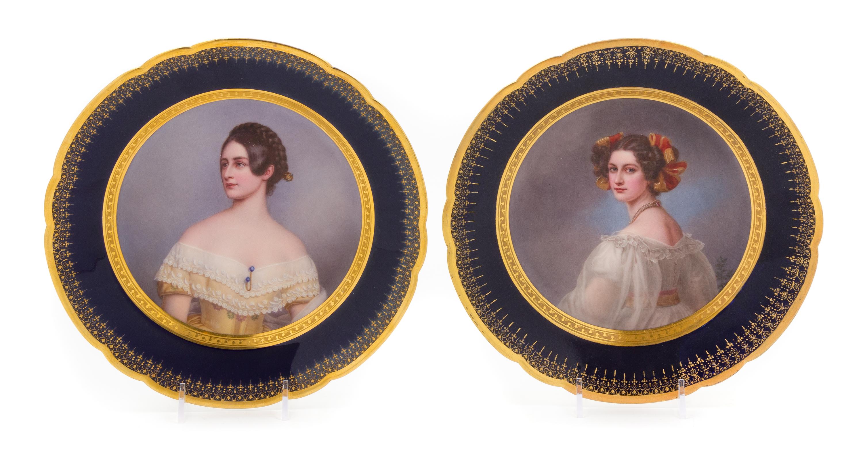Two German Porcelain Cabinet Plates Diameter 9 1/2 inches. — FRANZ XAVER THALLMAIER