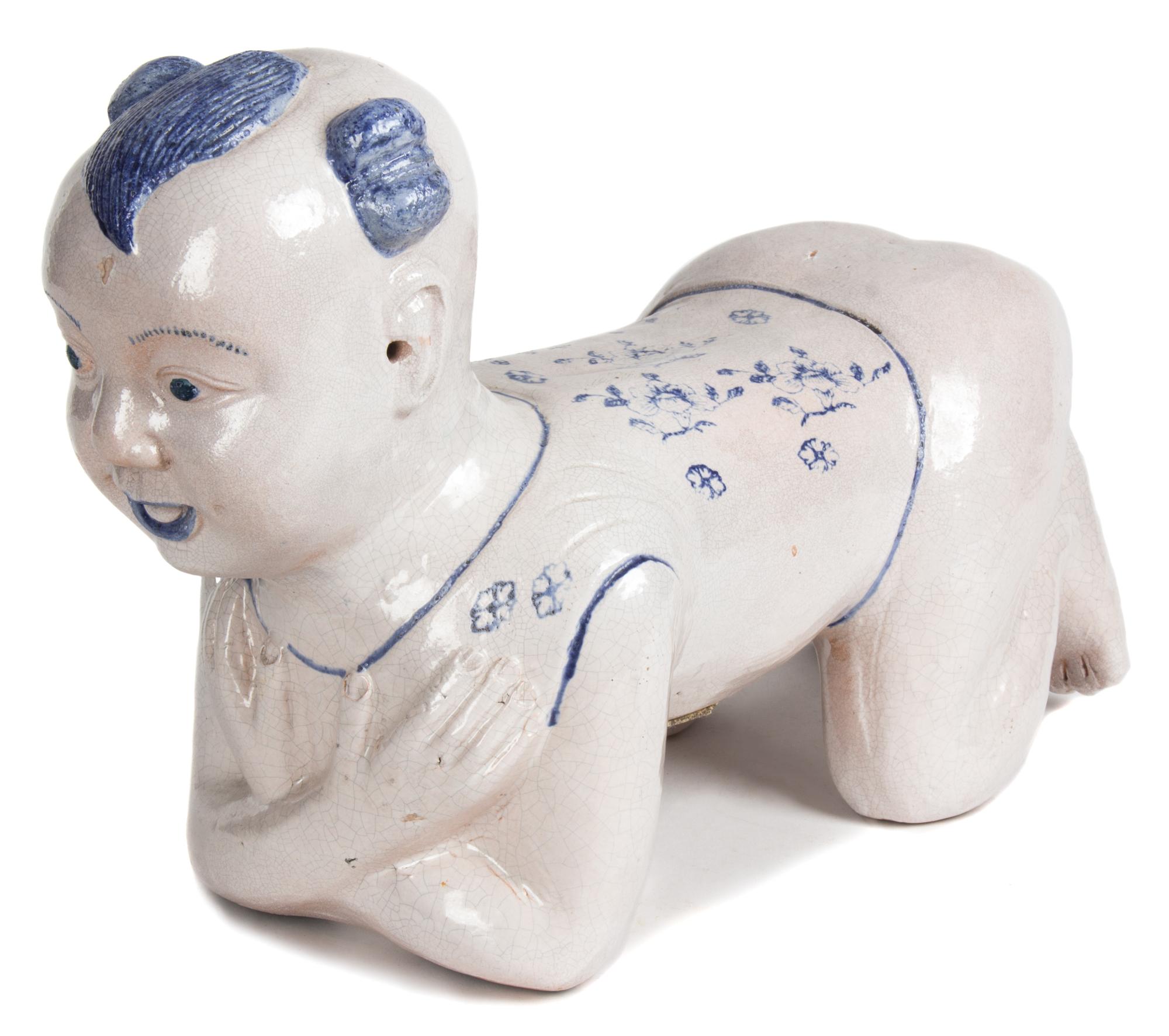 A Chinese Pottery Pillow Length 15 inches. — 20TH CENTURY