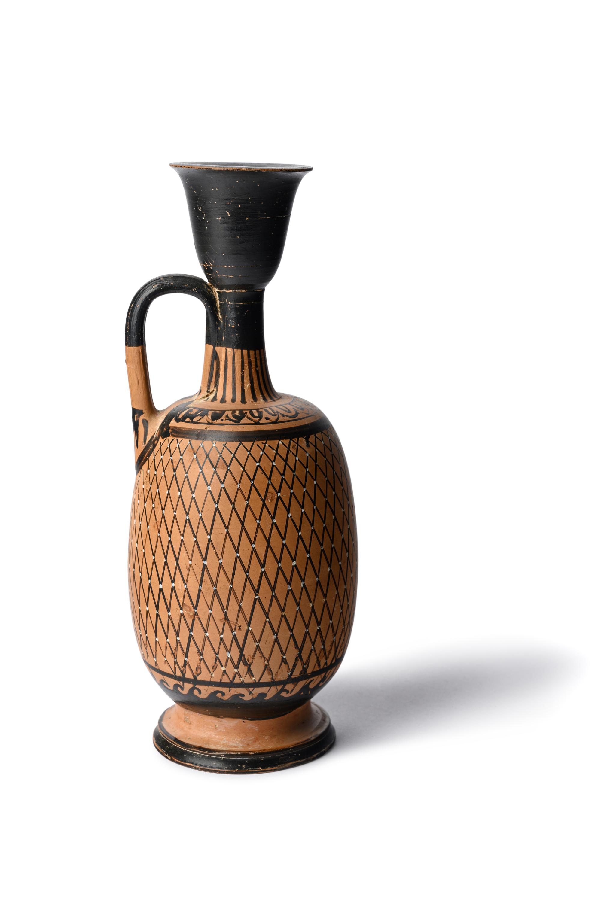 An Apulian Lattice Pattern Squat Lekythos