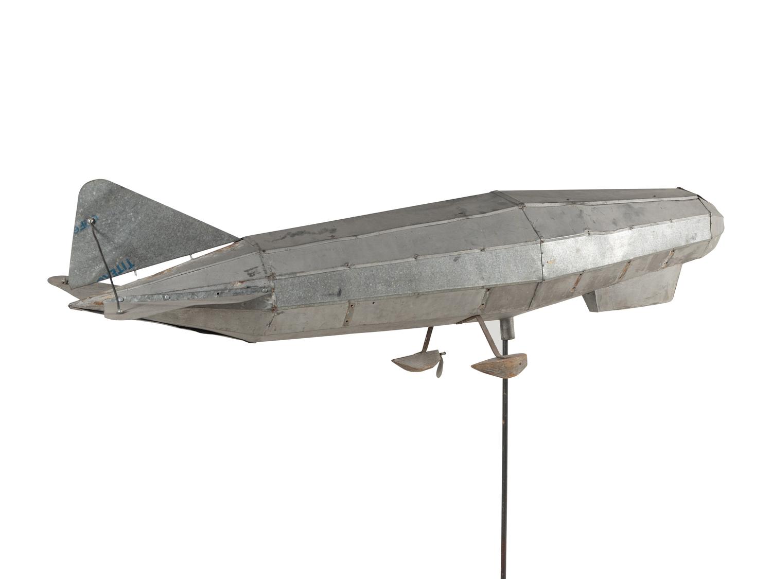A Large Sheet Metal Floating Zeppelin Toy