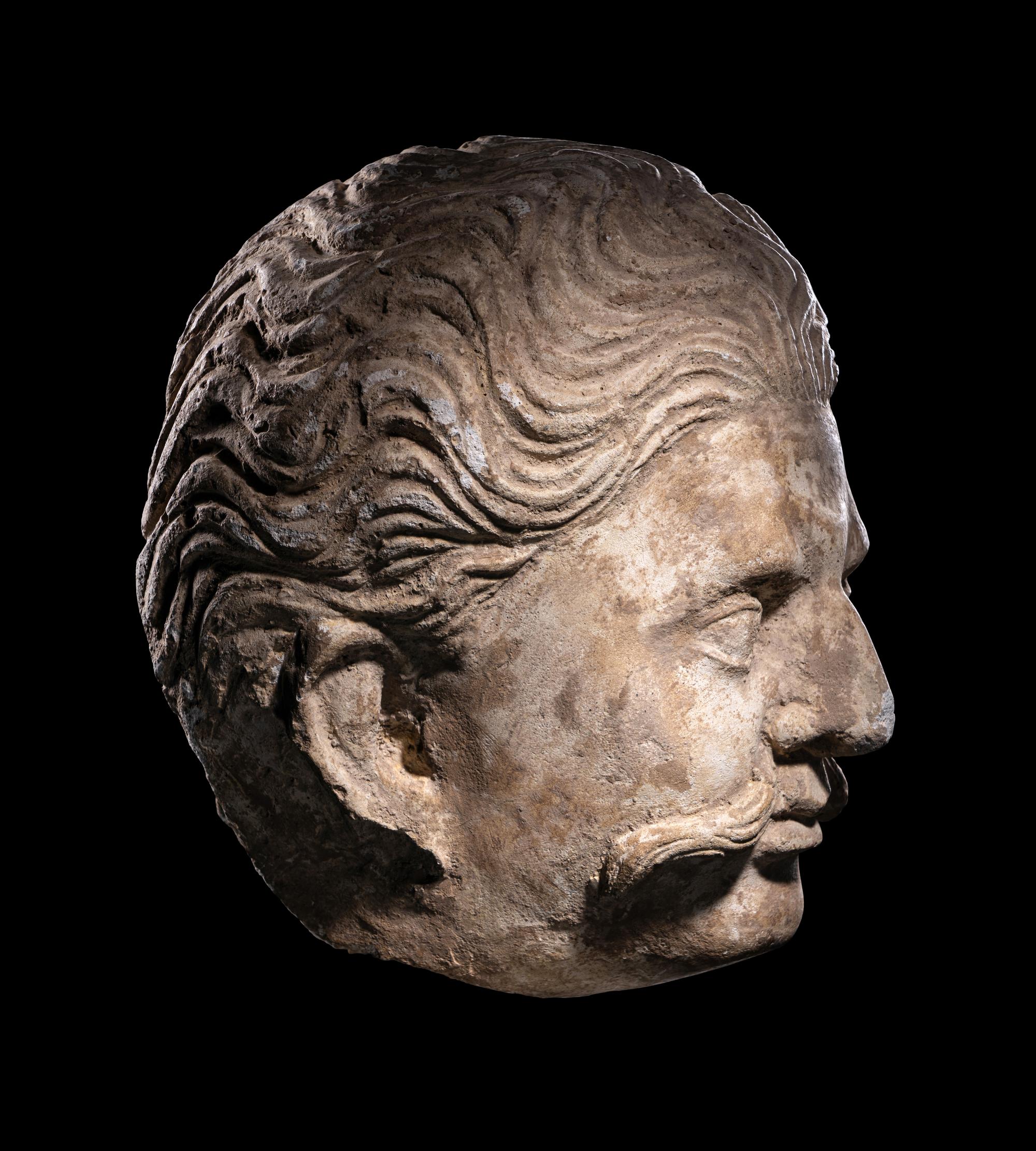 A Gandharan Stucco Head of a Solider