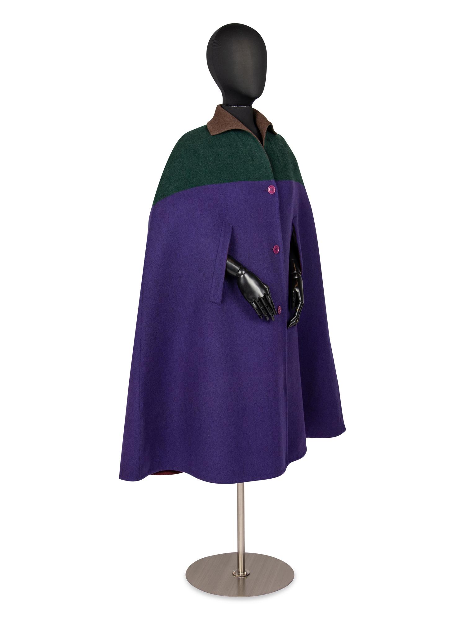 Halston Color Blocked Cape, 1981