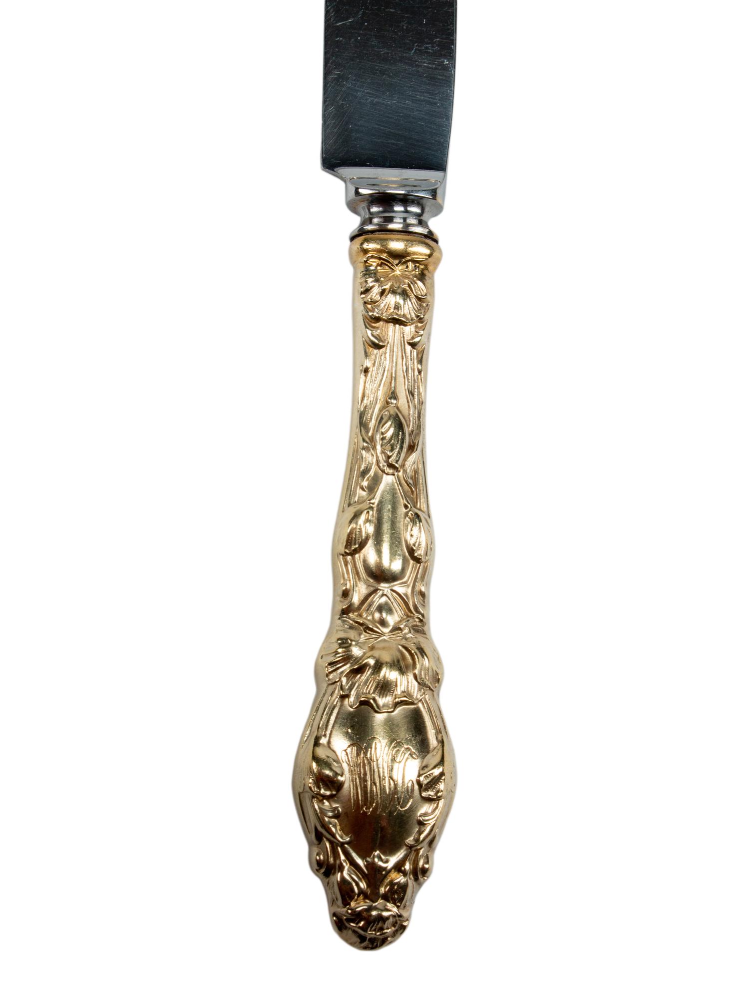 An American Silver-Gilt Flatware Service