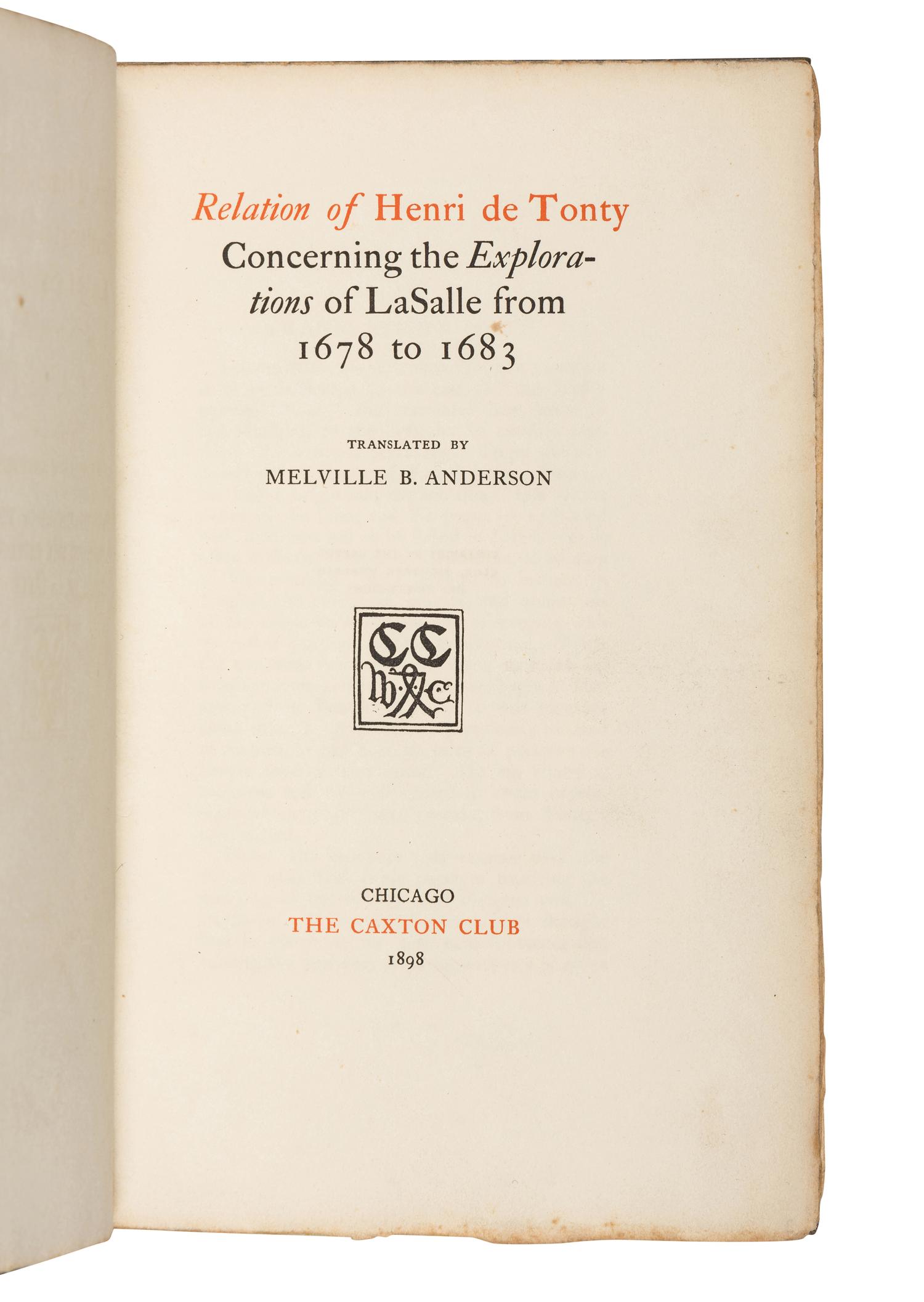 [CAXTON CLUB -- AMERICANA]. A group of 3 works published by the Caxton Club, comprising: