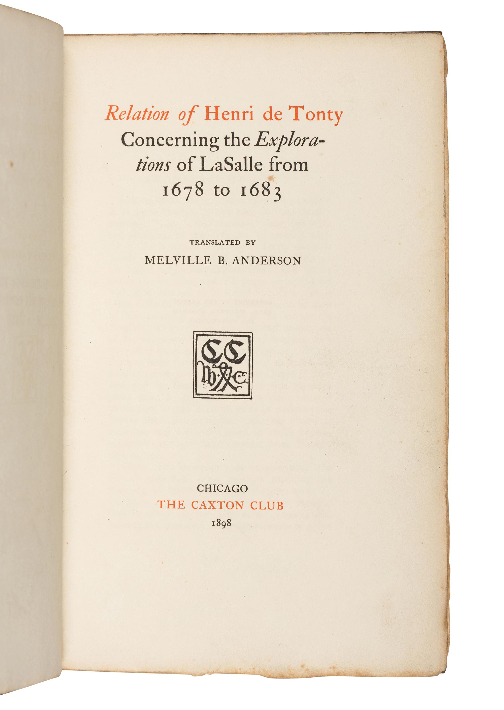[CAXTON CLUB -- AMERICANA]. A group of 3 works published by the Caxton Club, comprising: