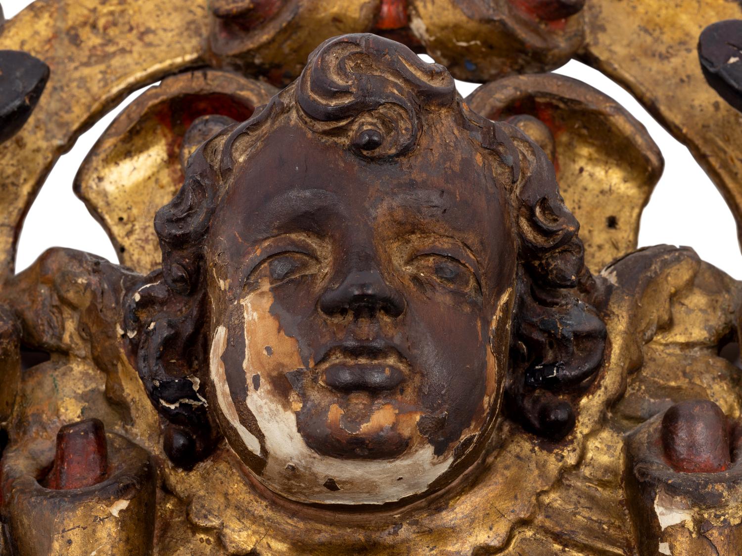 An Italian Painted and Parcel Gilt Plaque