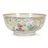 Large Chinese Export porcelain punch bowl 18th century