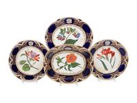 Four Chamberlain's Worcester Porcelain Articles from the Carnatic Service