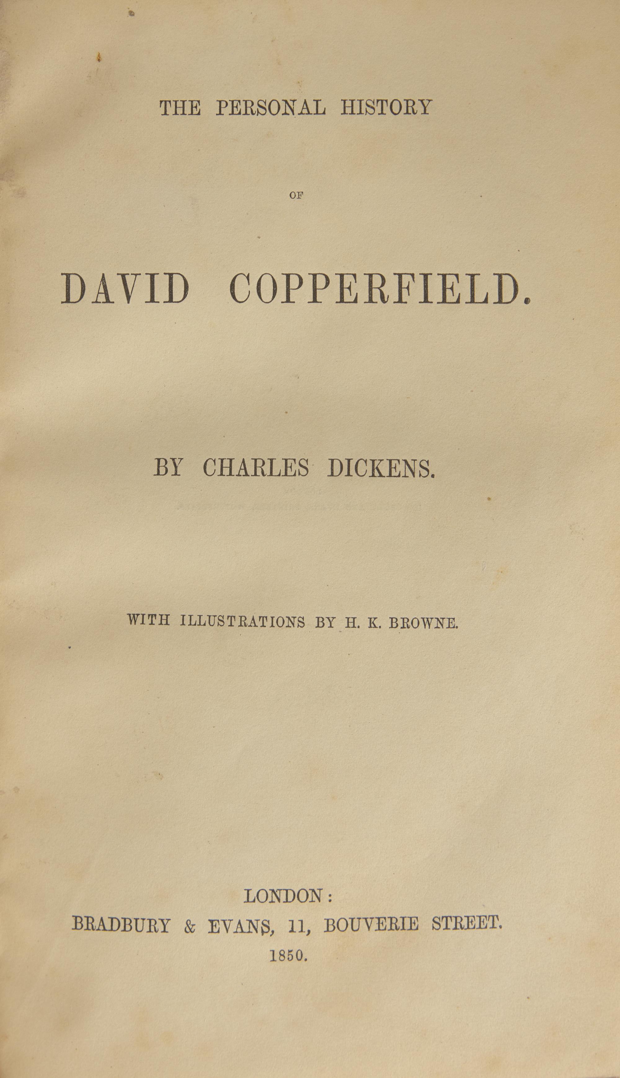 DICKENS, Charles (1812-1870). A group of 5 FIRST EDITIONS, comprising: