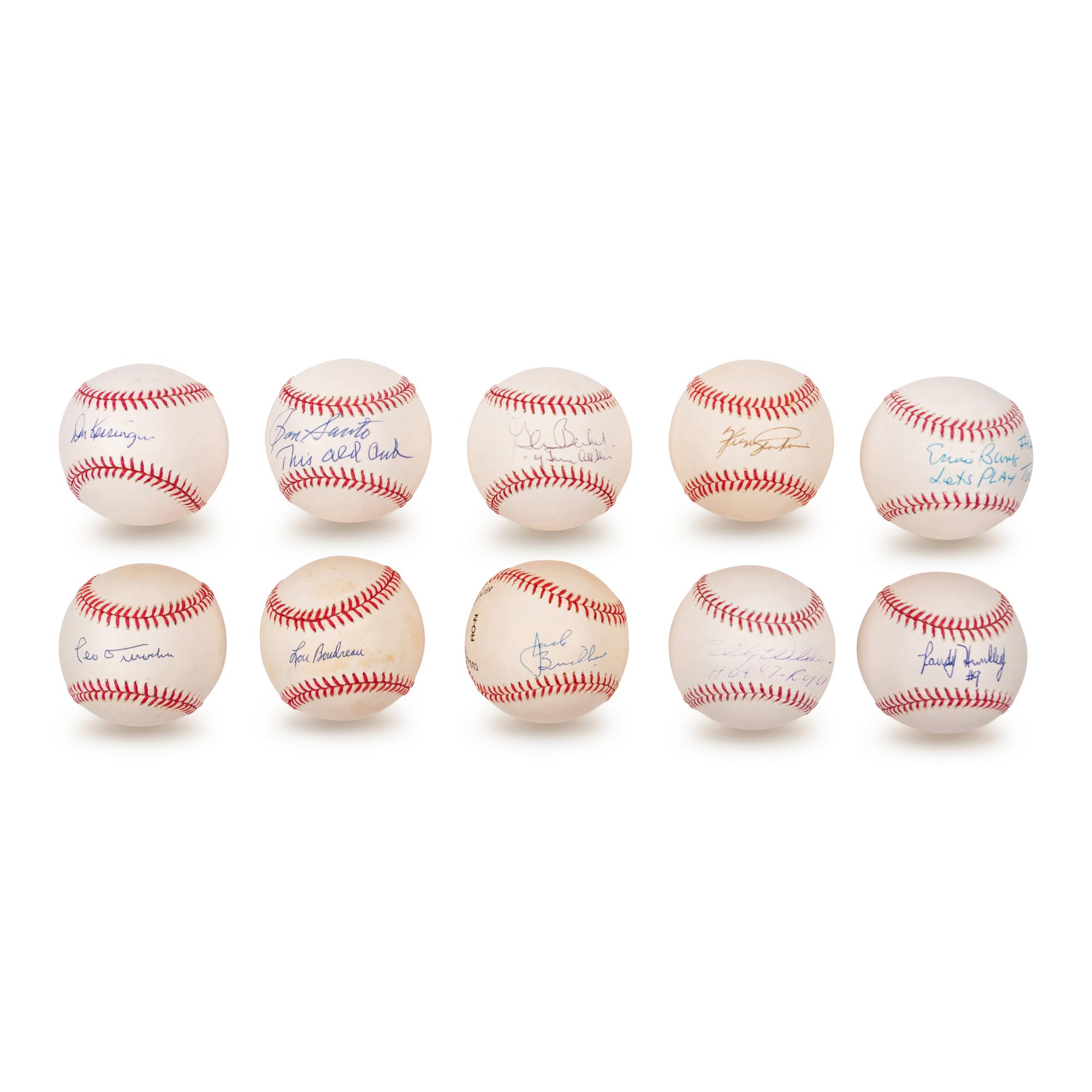 A Collection of 1969 Chicago Cubs Single Signed Autograph Baseballs