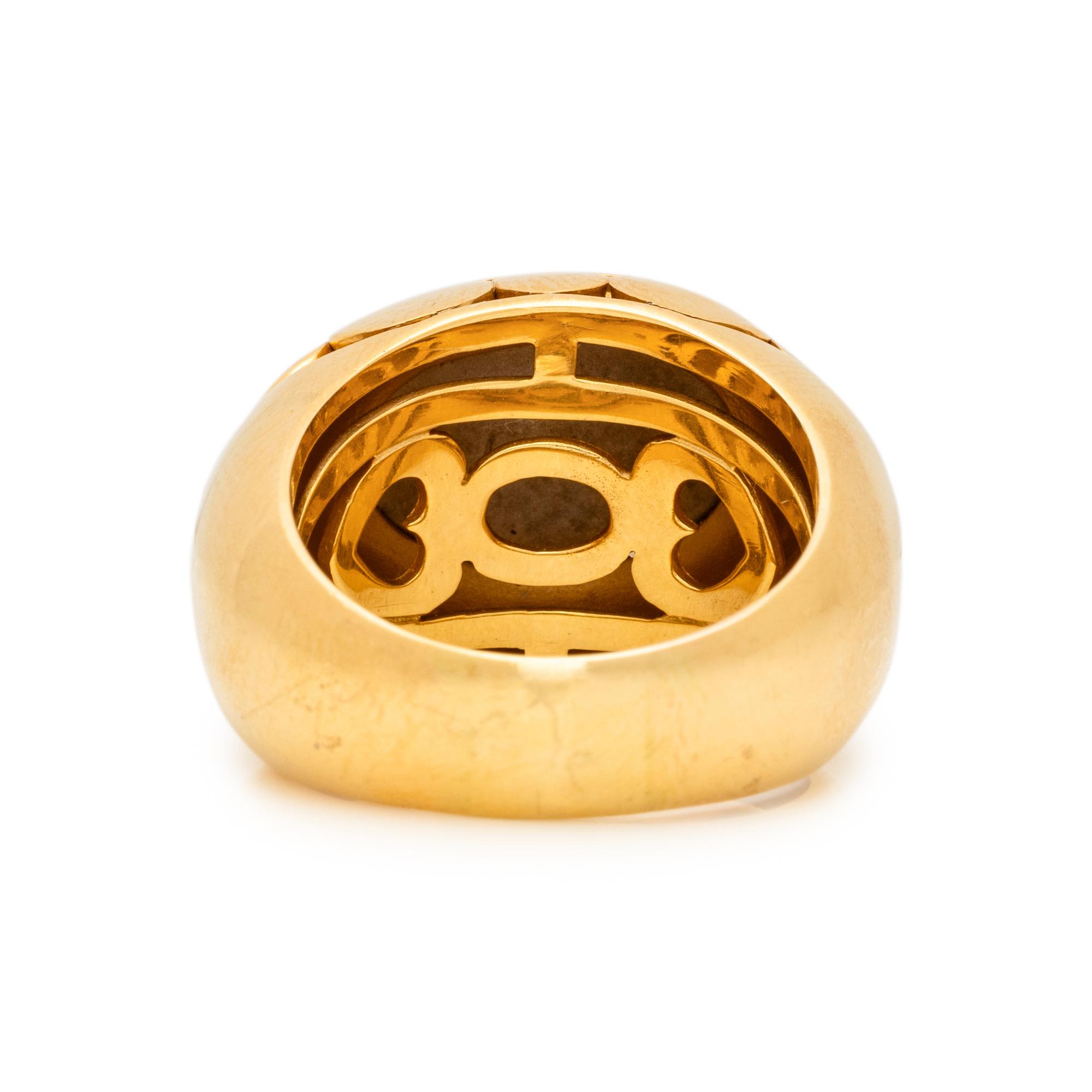CHOPARD, YELLOW GOLD AND AMETHYST RING