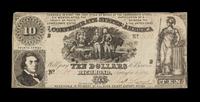 A Confederate States of America 1861 T-30 $10 Note