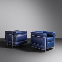Pair of LC2 Lounge Chairs Cassina, Italy