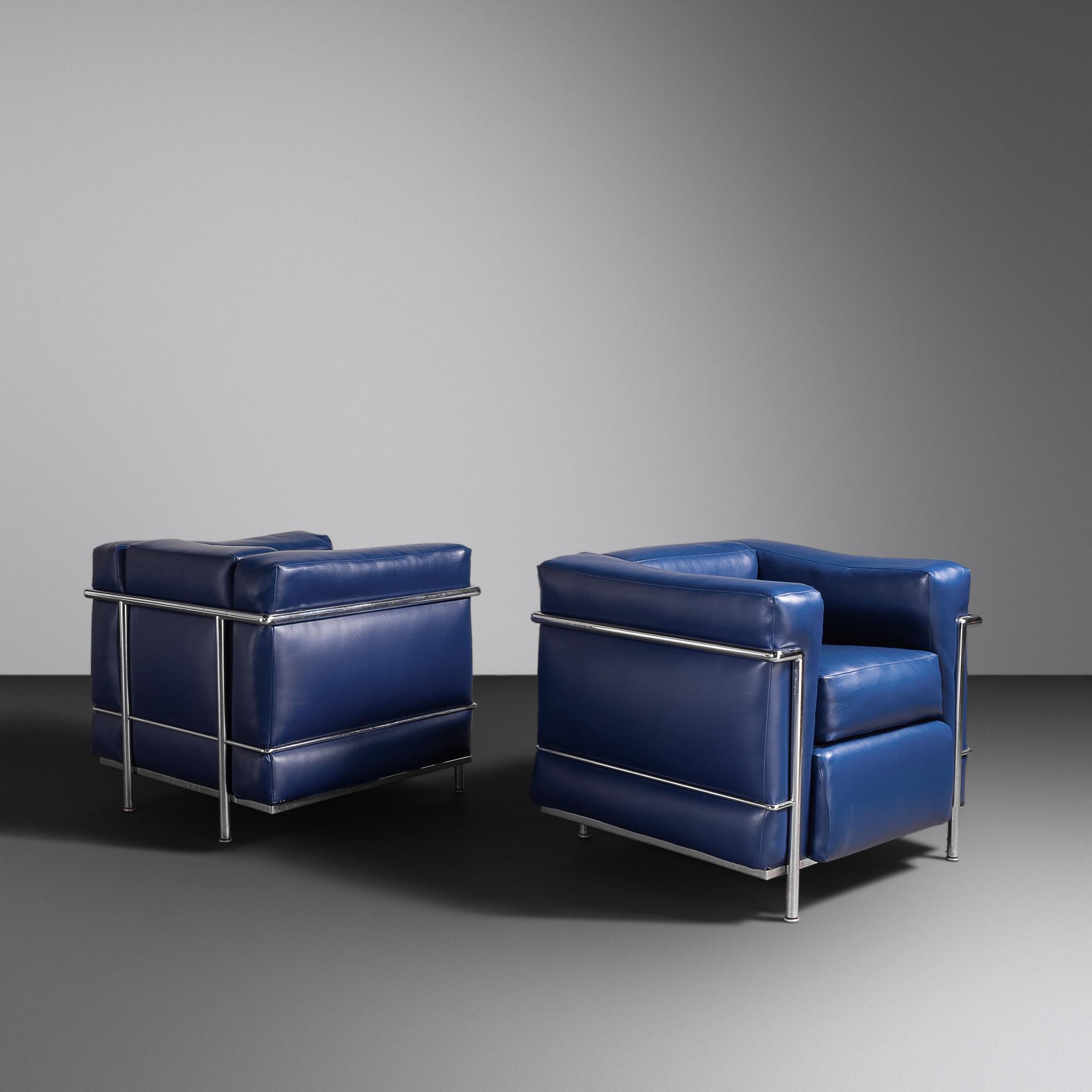 Pair of LC2 Lounge Chairs Cassina, Italy
