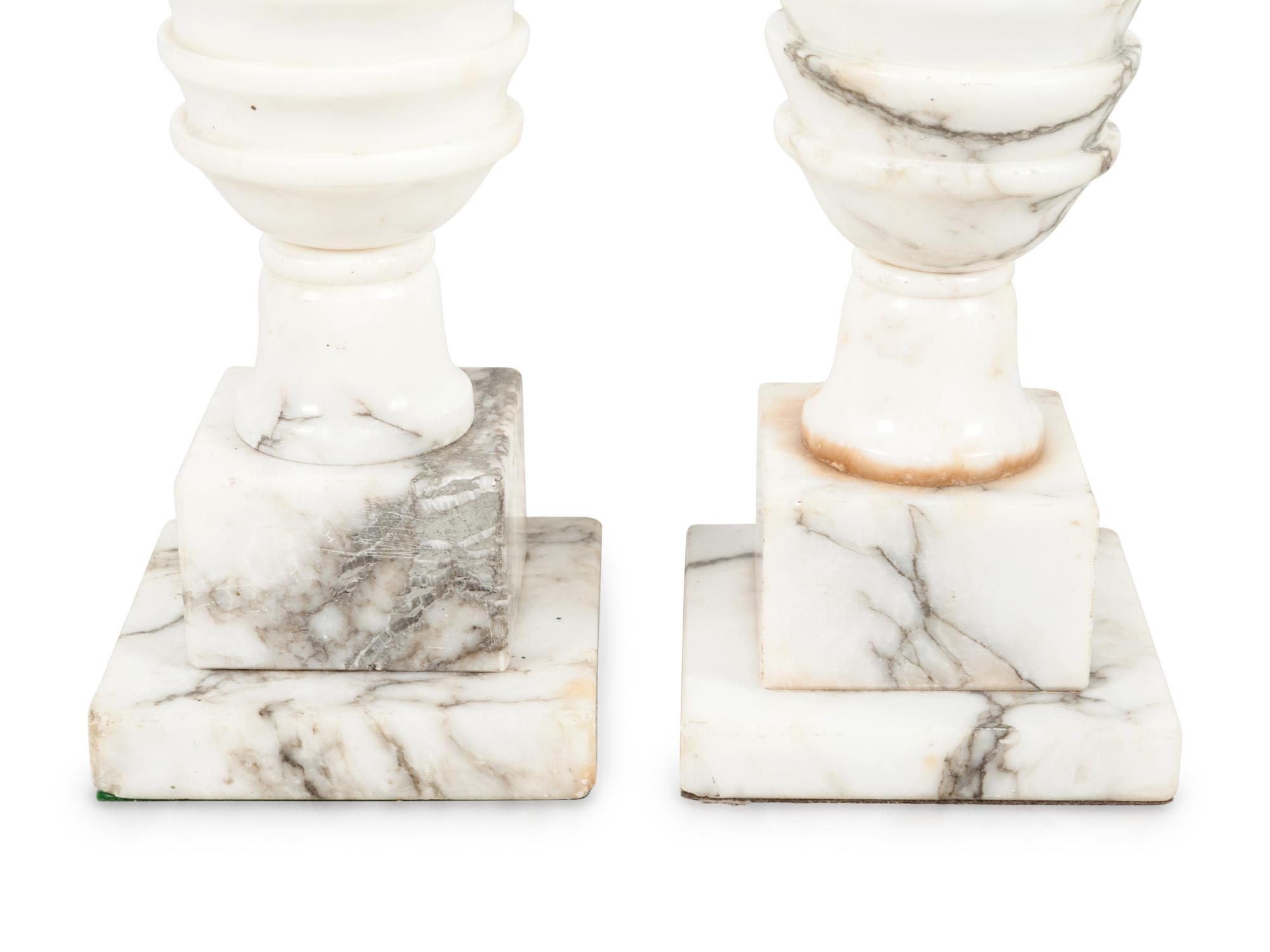 A Pair of Italian Alabaster Lamps